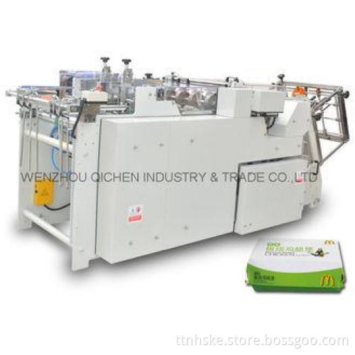 Paper Food Container Folder Gluer Machine / Corrugated Box